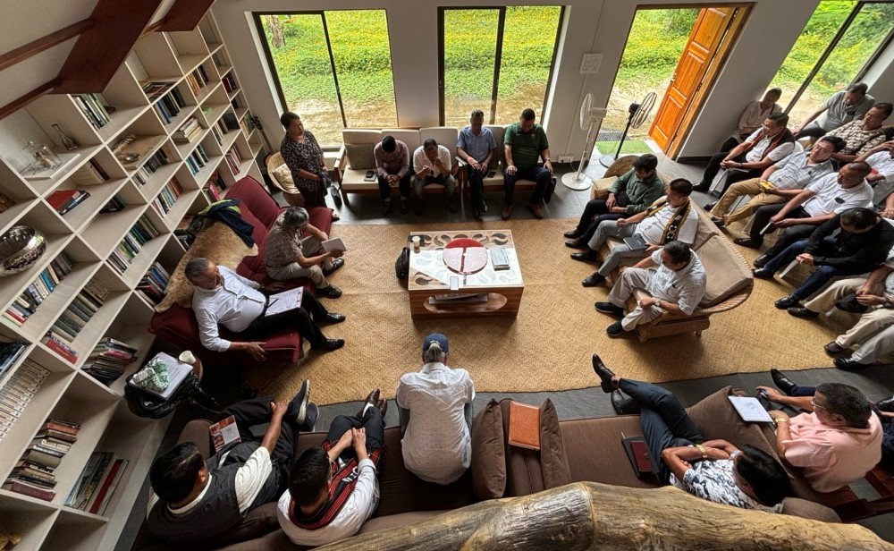 UNDER ONE ROOF: Representatives of the Naga Political Groups Naga Tribal Hohos, and the Forum for Naga Reconciliation during a ‘historic' convergence’ in Medziphema on June 24. (Photo Courtesy: FNR)